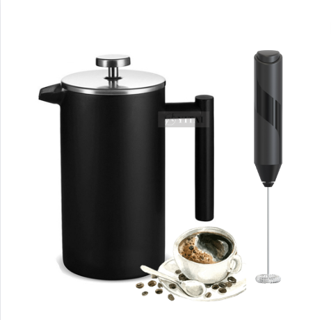 Factory OEM ODM Custom Gift Box Set French Press Electric Milk Pitcher Stainless Steel Coffee Ware Coffee Plunger