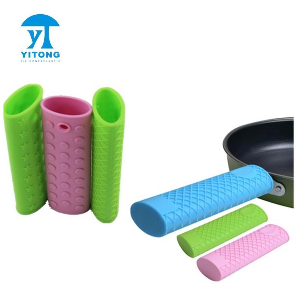 Colorful wholesale LFGB standard silicone pan handle for sale removable colorful pan handle lfgb standard pots and pan handles