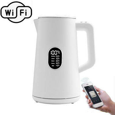 1500Ml Electric Smart Digital Keep Warm Stainless Steel Jug Tuya Wifi Double Layer Kettle Temperature Control With App