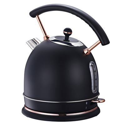 New design hot sell cordless water stainless steel luxury retro electric kettle for tea & coffee