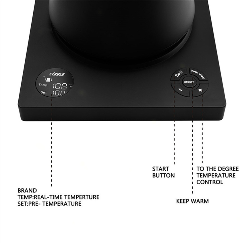 Electric Digital Control Water Kettle Smart Water Boiler 'Eletric' Coffee Gooseneck Temperature Controlled Kettle