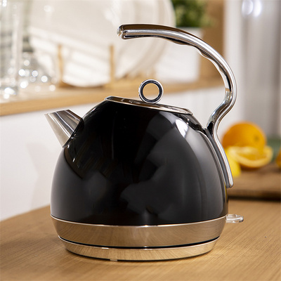 1.8l Tea Kettle Stainless Steel Water Heater Black Electric Instant Cordless Wasserkocher