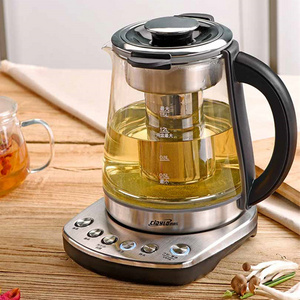 Electric Tea Kettle Glass With Adjustable Temperature Digital Glass Kettle With Tea Infuser