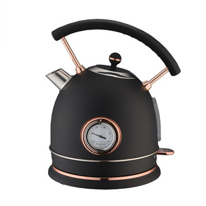 1.8L Black water boiler electric kettle retro large tea hot kitchen highly recommended teapot kettle stainless steel cordless