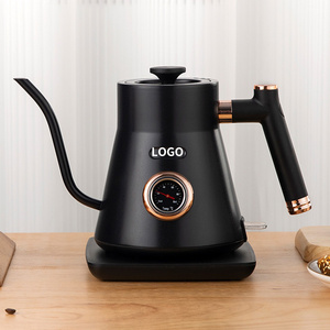 800Ml Electric Coffee Kettle Stainless Steel Teapot And Kettle Gooseneck Kettle With Thermometer