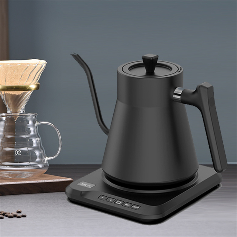 Electric Water Heater Kettle Smart Home Appliances Pour Over Coffee Gooseneck Kettle Wood Handle