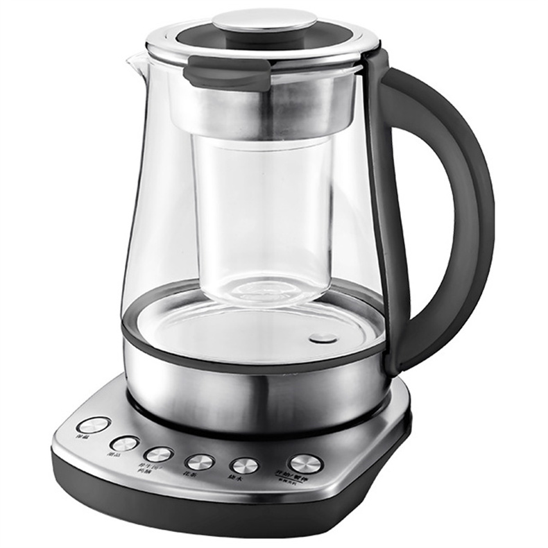 Electric Tea Kettle Glass With Adjustable Temperature Digital Glass Kettle With Tea Infuser