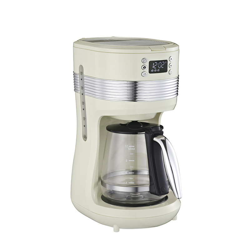 new 2022 1400ml white electric fancy coffee maker multifunctional luxury standing commercial digital drip coffee machine