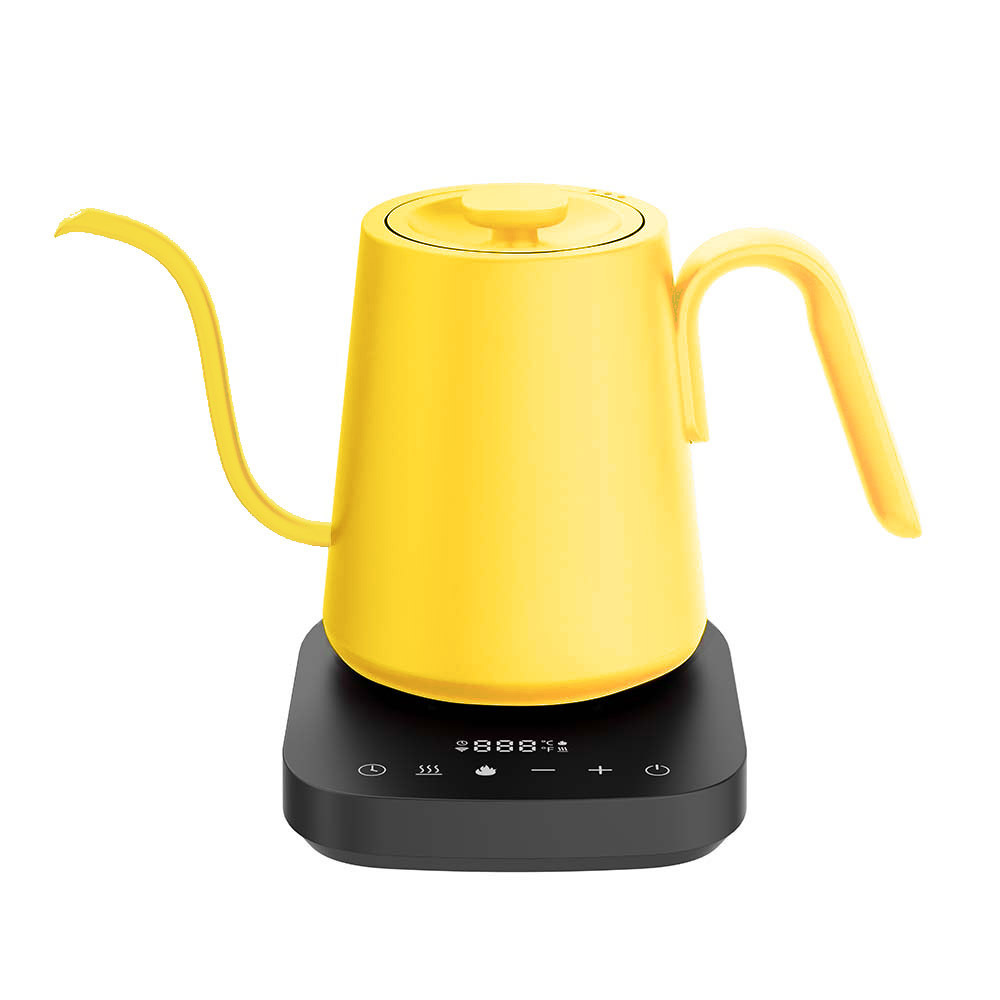 Yellow Gooseneck Kettle 800Ml Electric Kettles Stainless Steel Fast Coffee Kettle Modern