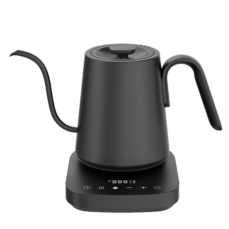 800Ml Goose Neck Stainless Steel Kettle Black Digital Smart Pour Over Coffee Tea Temperature Control Gooseneck Electric Kettle