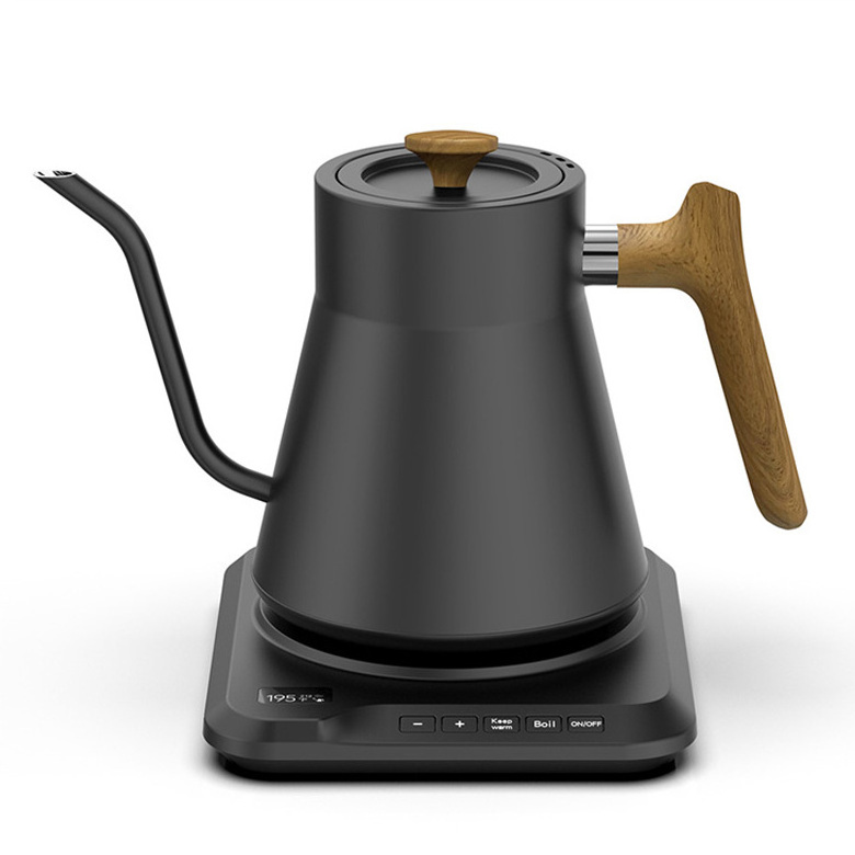 Electric Water Heater Kettle Smart Home Appliances Pour Over Coffee Gooseneck Kettle Wood Handle