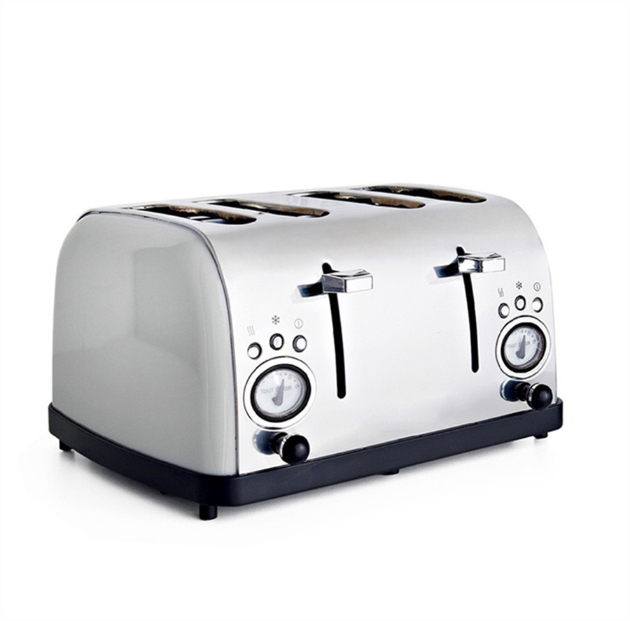 Oem/ Odm Toaster 4 Slices Toaster 304 Stainless Steel Long Slot Custom Clear White Toaster Oven