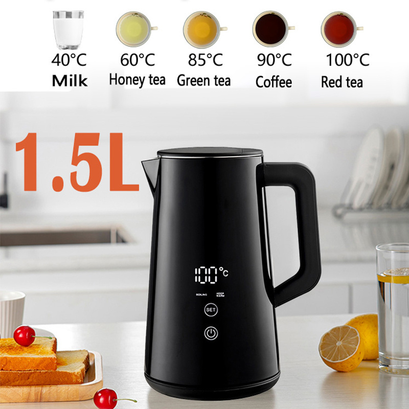 Electrical Fast Boiling Automatic Milk And Tea Water Kettle Best Touch Screen Double Wall Wifi Water Boiler