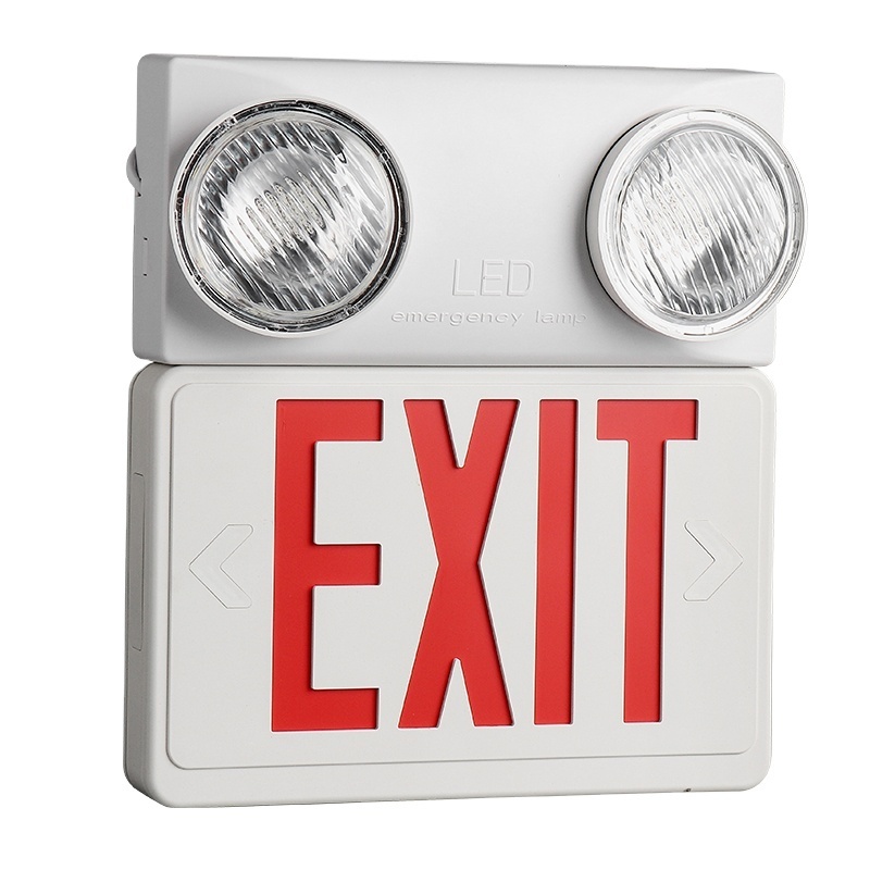 Professional Manufacturer Exit Sign Led Light Combo Exit Signs With Emergency Lights Exit Lights With Battery Backup for School