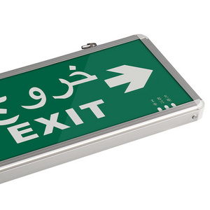 Factory Direct Exit Sign With Battery Backup Aluminum frame customized Exit Sign Emergency Exit Sign Light for Office Building