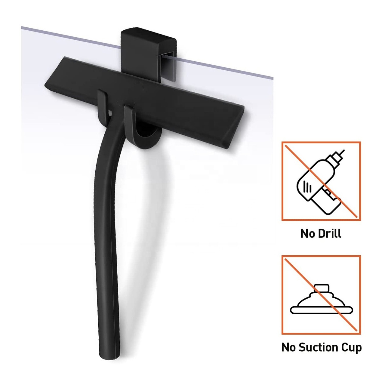 wholesale floor wiper 2in1mini silicone black shower squeegee