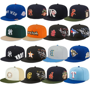 2024 new zjm New Original Era Caps Nfl hats Patches Original Closed Fitted Hats Embroidery Vintage Flat Brim Sport Snapback Cap