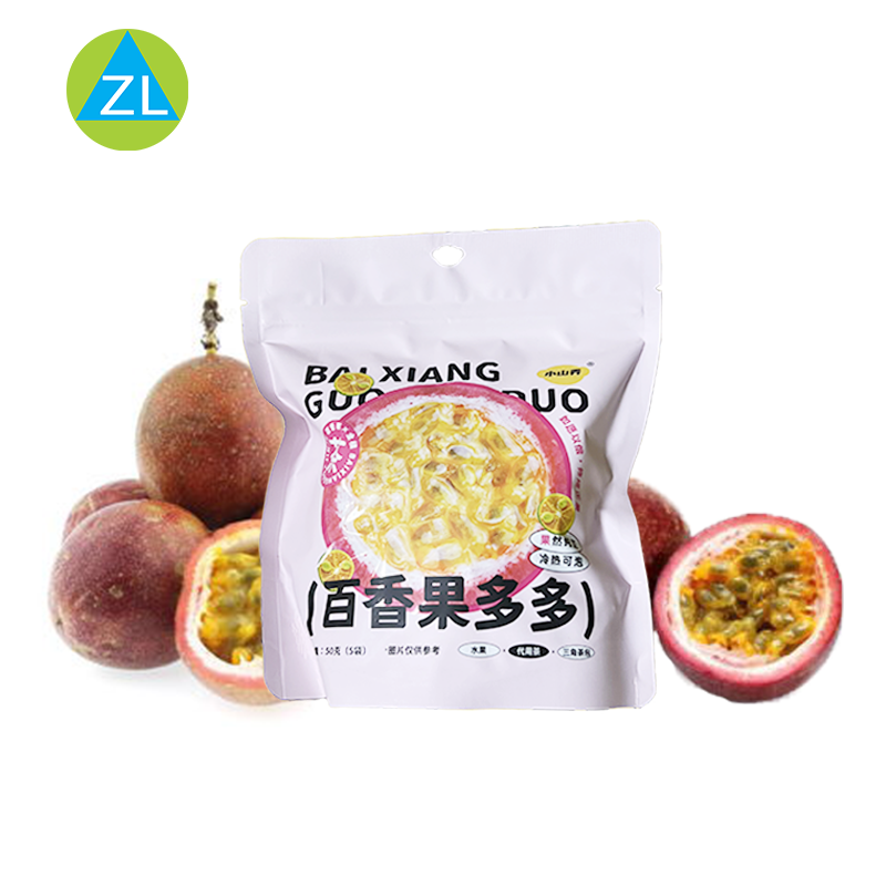 Custom Printing Low MOQ Recyclable Standing Up Pouch Packaging for 2oz 3.5oz Dry Passion Fruit with Ziplock And Straw Hole