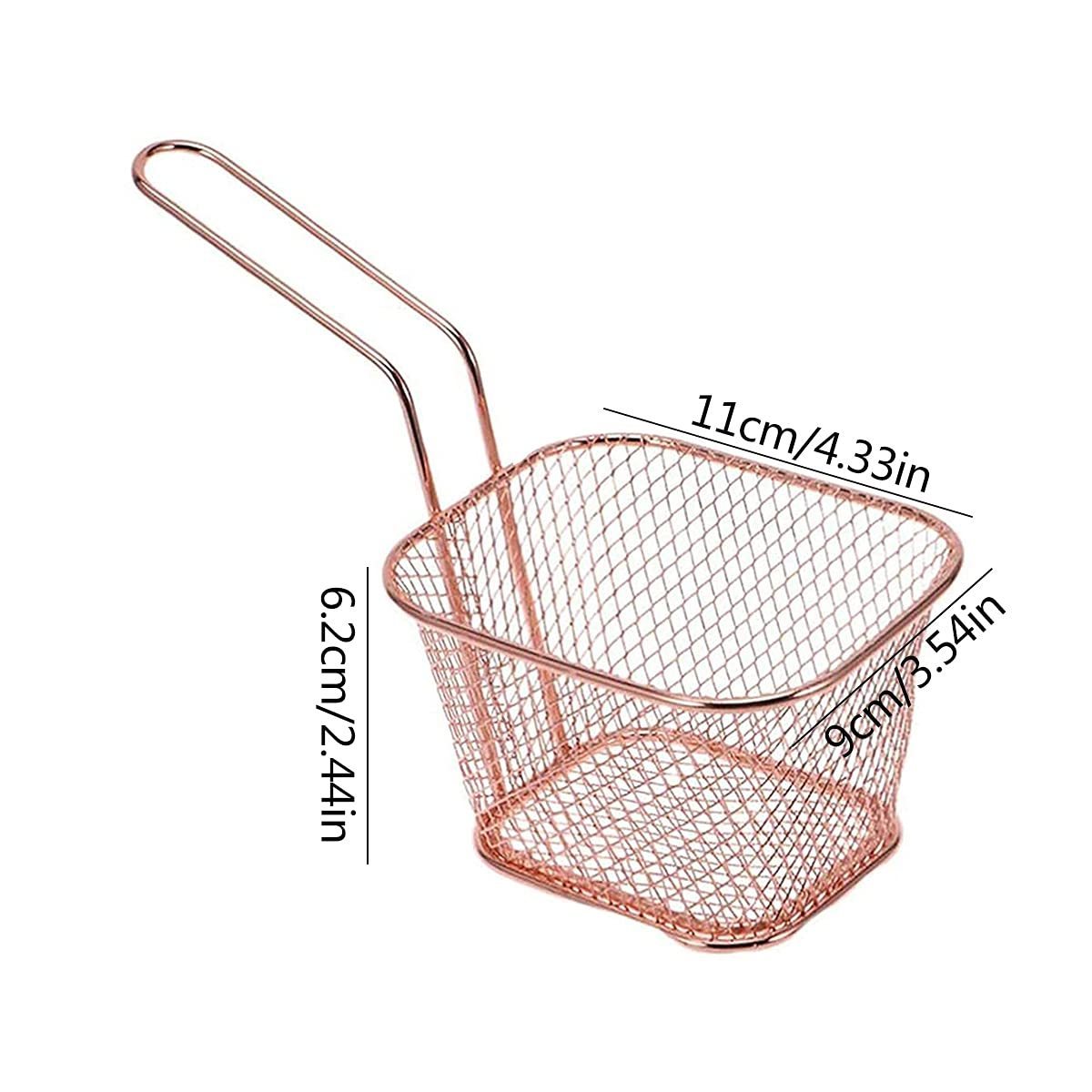 Metal Stainless Steel kitchen cooking accessories Mini French fries basket chips serving basket