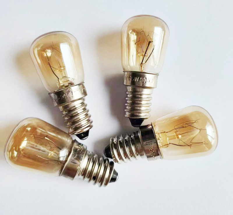 E12 E14 E17 B15 Refrigerate Bulb 120V 220V 230V Salt Lamp Bulb 7W 10W 15W 20W 25W Incandescent Indicator Bulbs T22 T25 T20 T18