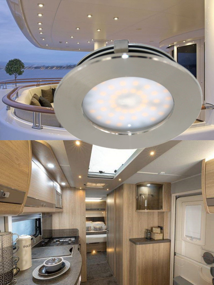 Factory price Marine YACHT BOAT RV LIGHTING Flush Mount Quick delivery Led Marine Lighting IP67 exterior led ceiling down light