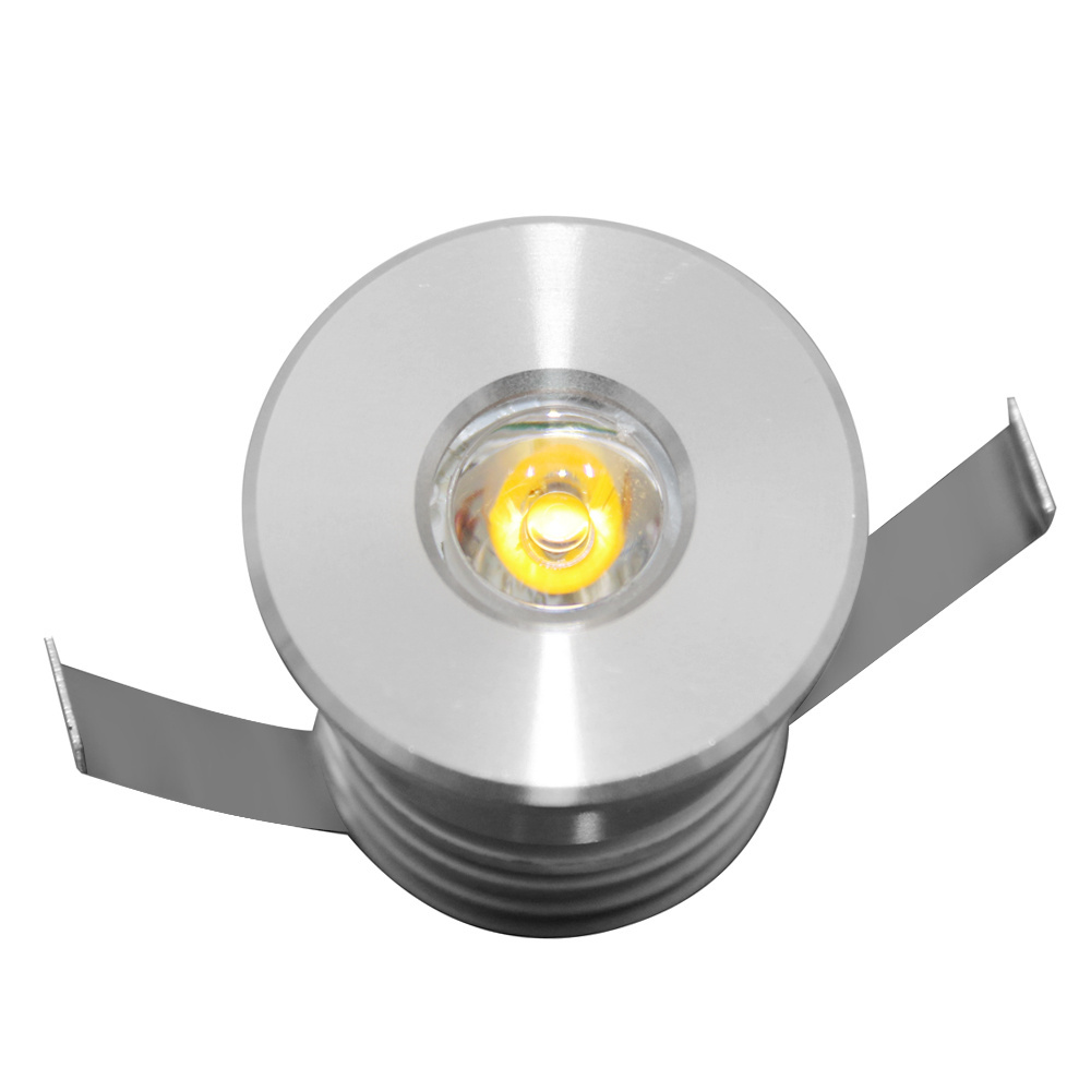 3W round recessed 12V/24V led cabinet light for kitchen bathroom furniture