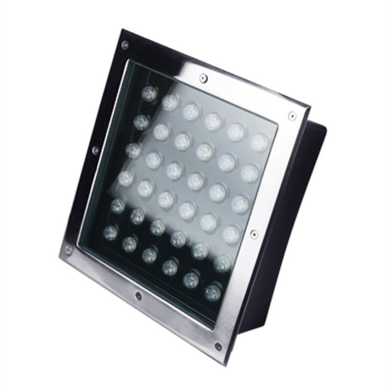 Fast Shipping 36W IP67 RGB White Garden Square Lighting Recessed Buried Underground Landscape Lawn Led Inground Lights