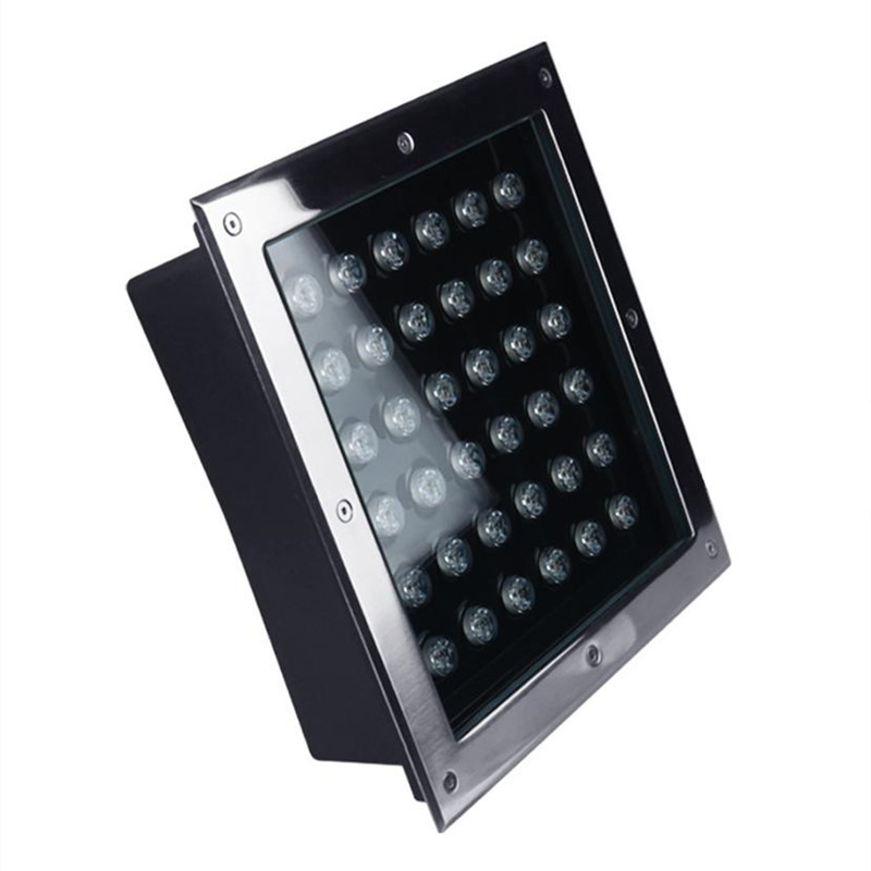 Fast Shipping 36W IP67 RGB White Garden Square Lighting Recessed Buried Underground Landscape Lawn Led Inground Lights