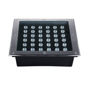 Fast Shipping 36W IP67 RGB White Garden Square Lighting Recessed Buried Underground Landscape Lawn Led Inground Lights