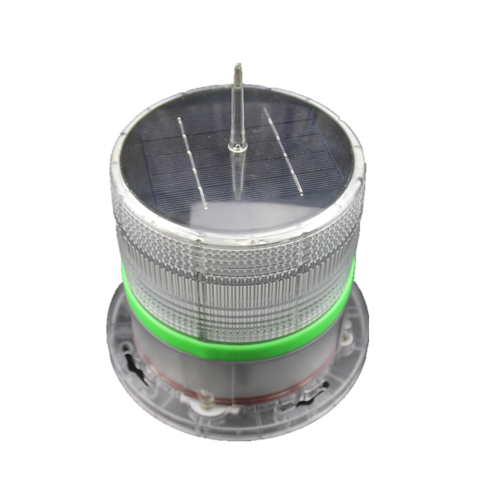 Solar powered aviation obstruction light aircraft warning light