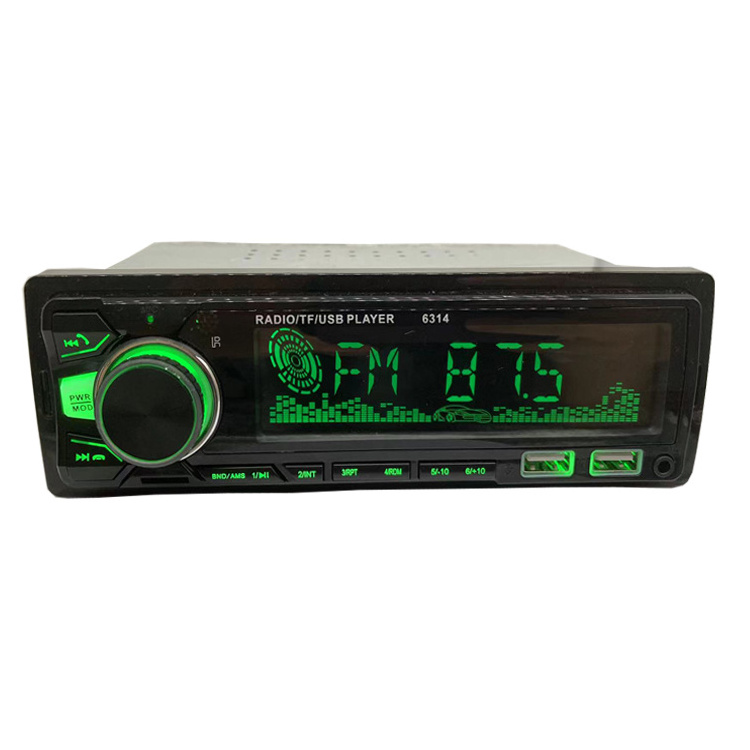 Single Din Auto Colors Car Stereo Media 12V Dual USB Car Audio App Fast Charging LCD Display Car Mp3 Player