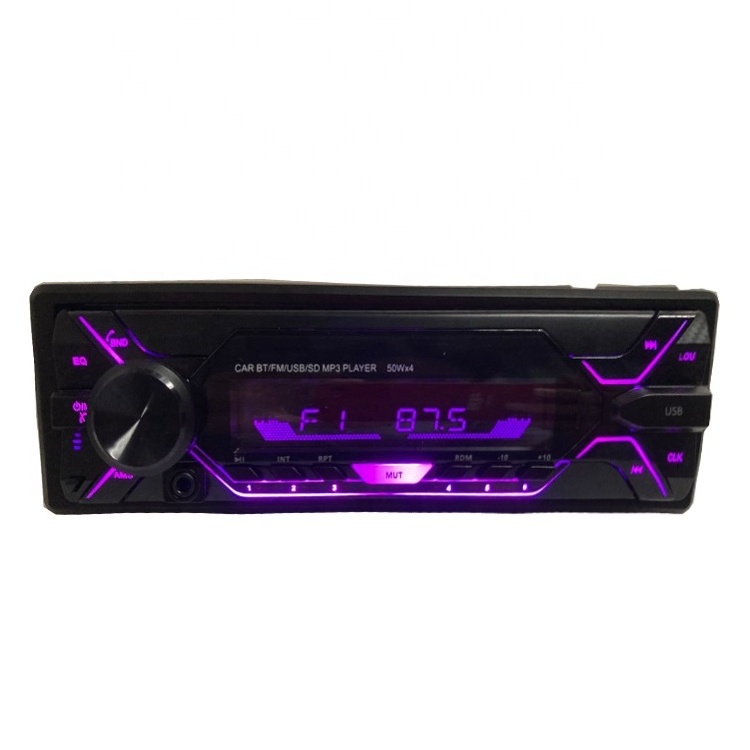 High Quality 1 Din Detachable Panel LCD Car Radio Hands Free Call USB Car Stereo 7 Colors Car Mp3 Player