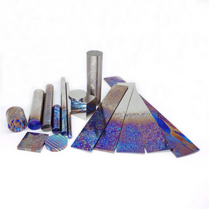 Black titanium damascus titanium Mokut timascus plate and rod price of titanium per gram for jewelry