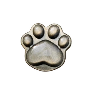 high quality Hello kitty healing stones silver obsidian dog paw crystal carvings for home   decoration