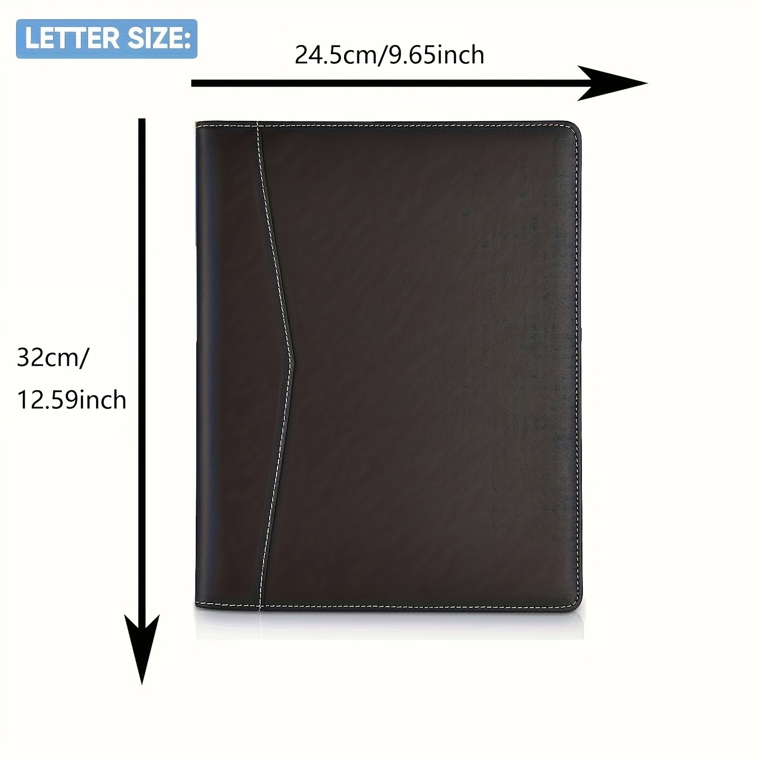 Padfolio Portfolio Organizer Binder | Interview Resume Folder, Legal Document, Business Card Holder |w/Letter-Sized Notepad