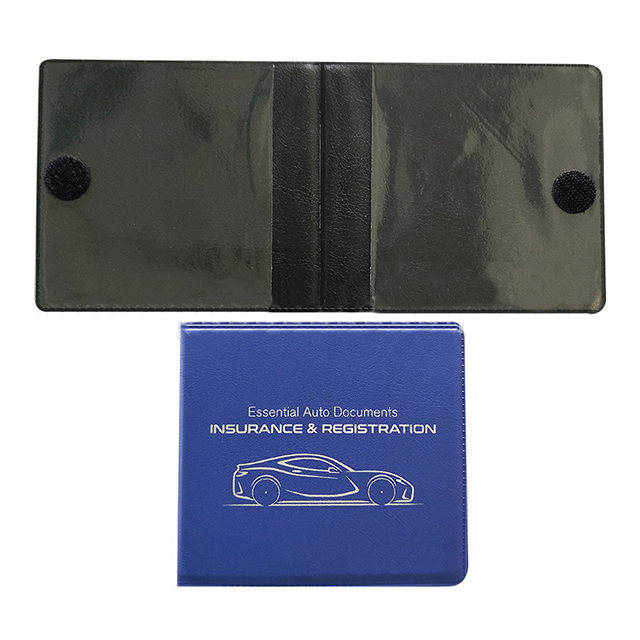 Custom waterproof soft plastic pvc car document organizer business ID card wallet   auto registration Insurance card holder