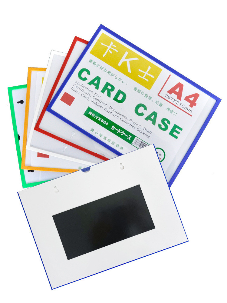 Wholesale High Quality Magnetic A4 A5 Plastic Card Case Clear Document File Case Menu Holder