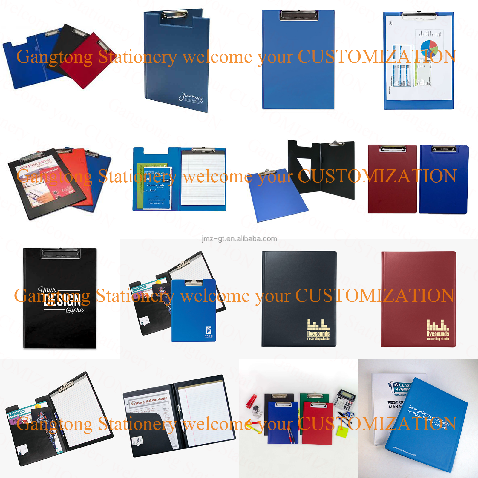 High Quality A4 Size PVC Clipboard Cover Folder Double Fold PVC Clipboard