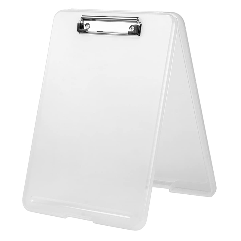 2022 durable A4 plastic letter size with clear foldable storage clipboard for teacher students sales jobsite office