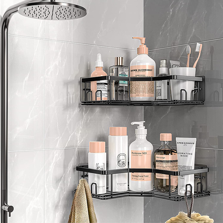 Suction Stainless Steel Basket Without Drilling Wall Mounted Storage Organizer Rack Corner Shower Caddy Shelf Bathroom Shelves