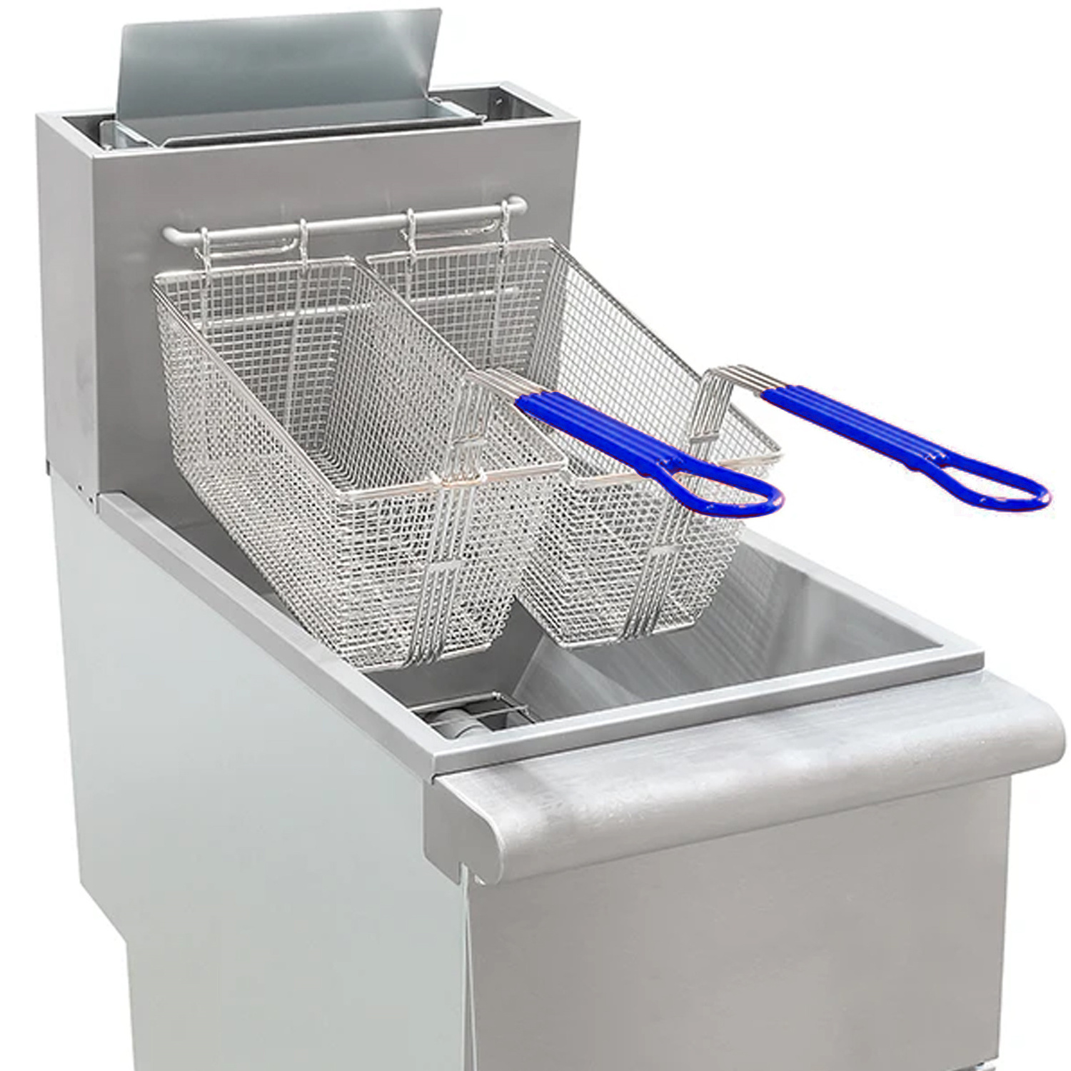 Commercial Kitchen Custom Potato Rectangle KFC Chip Chicken Frying 304 Stainless Steel Deep Fryer Fry Basket