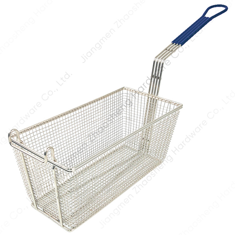 Commercial Kitchen Custom Potato Rectangle KFC Chip Chicken Frying 304 Stainless Steel Deep Fryer Fry Basket