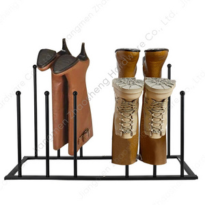 Custom Vertical Metal Iron Hanging Boot Stand Holder Free Standing Drying Organizer Welly Boot Rack Shoe Storage For Home