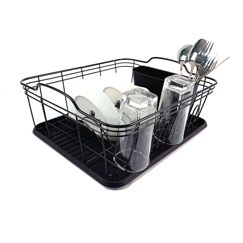 Metal Tableware Dish Drying Rack Multifunctional Plate Drainer Kitchen Storage Small Table Wire Steel Dish Rack