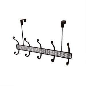 Multifunctional Custom Luxury Wire Iron Clothes Coat Rack Vintage Black Bag Towel Rack Metal Over Door Hook Hanger