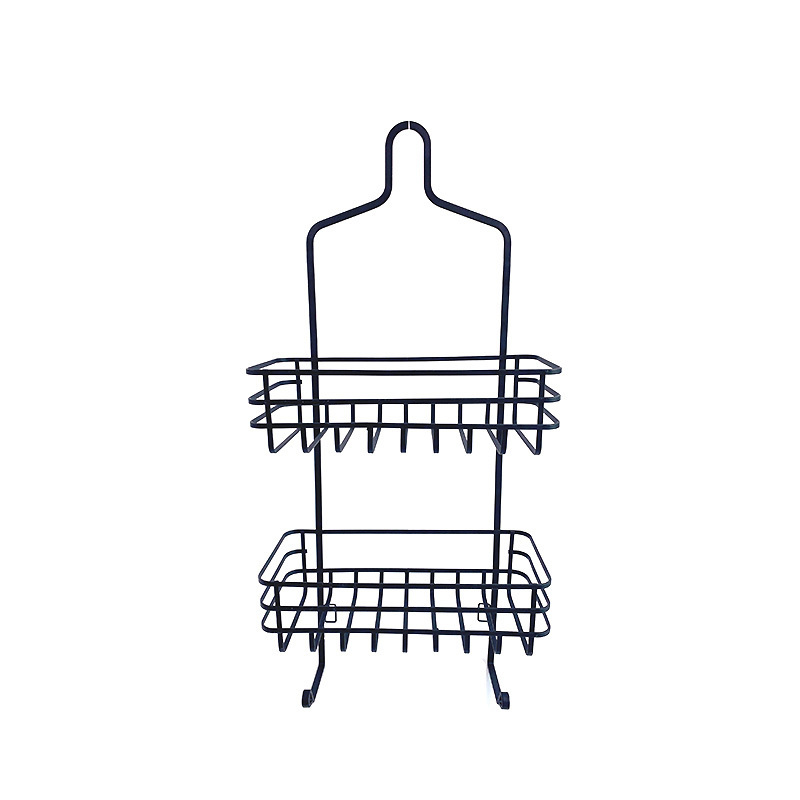 Rustproof Hanging Shower Caddy Basket Bathroom Storage Shelf Rack Black Wire Shower Organizer