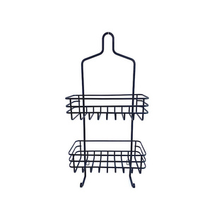 Rustproof Hanging Shower Caddy Basket Bathroom Storage Shelf Rack Black Wire Shower Organizer