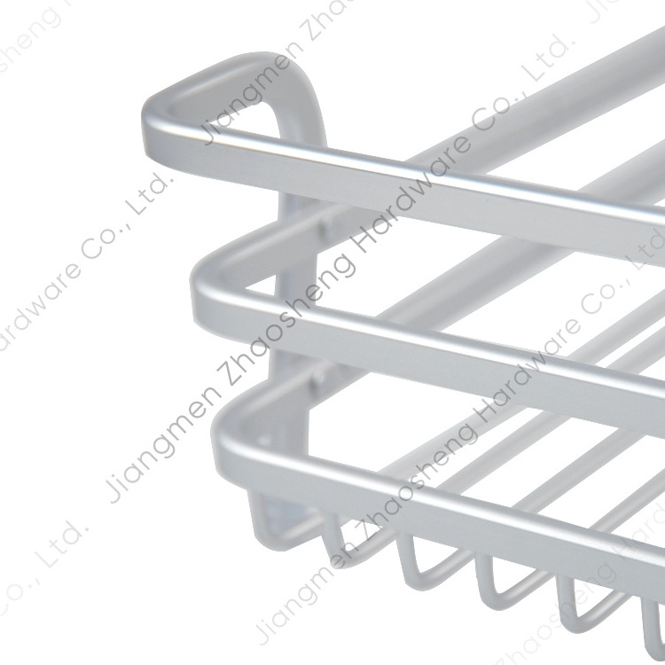 Metal Countertop Plate Rack Storage Shelf Aluminum Kitchen Sink Dish Rack Drainer with Drain Board Cutlery Cup Holder