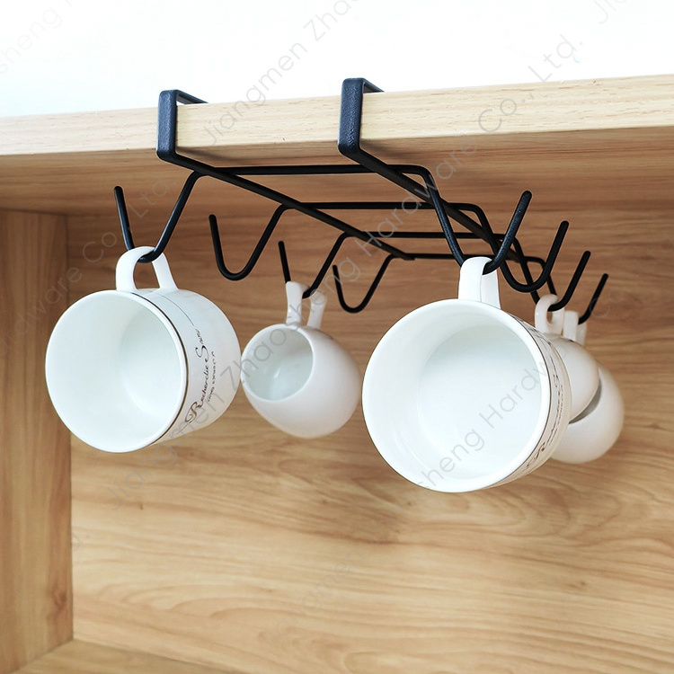 Undershelf Table Mug Tea Cup Hanger Under Cabinet Drying Rack Cup Stand Holder For Coffee Shop Home Kitchen Bar