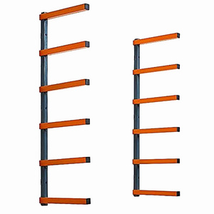 3 Level 6-Level Wall Mount Storage Rack Warehouse Storage Wood Organizer and Lumber Storage Metal Rack